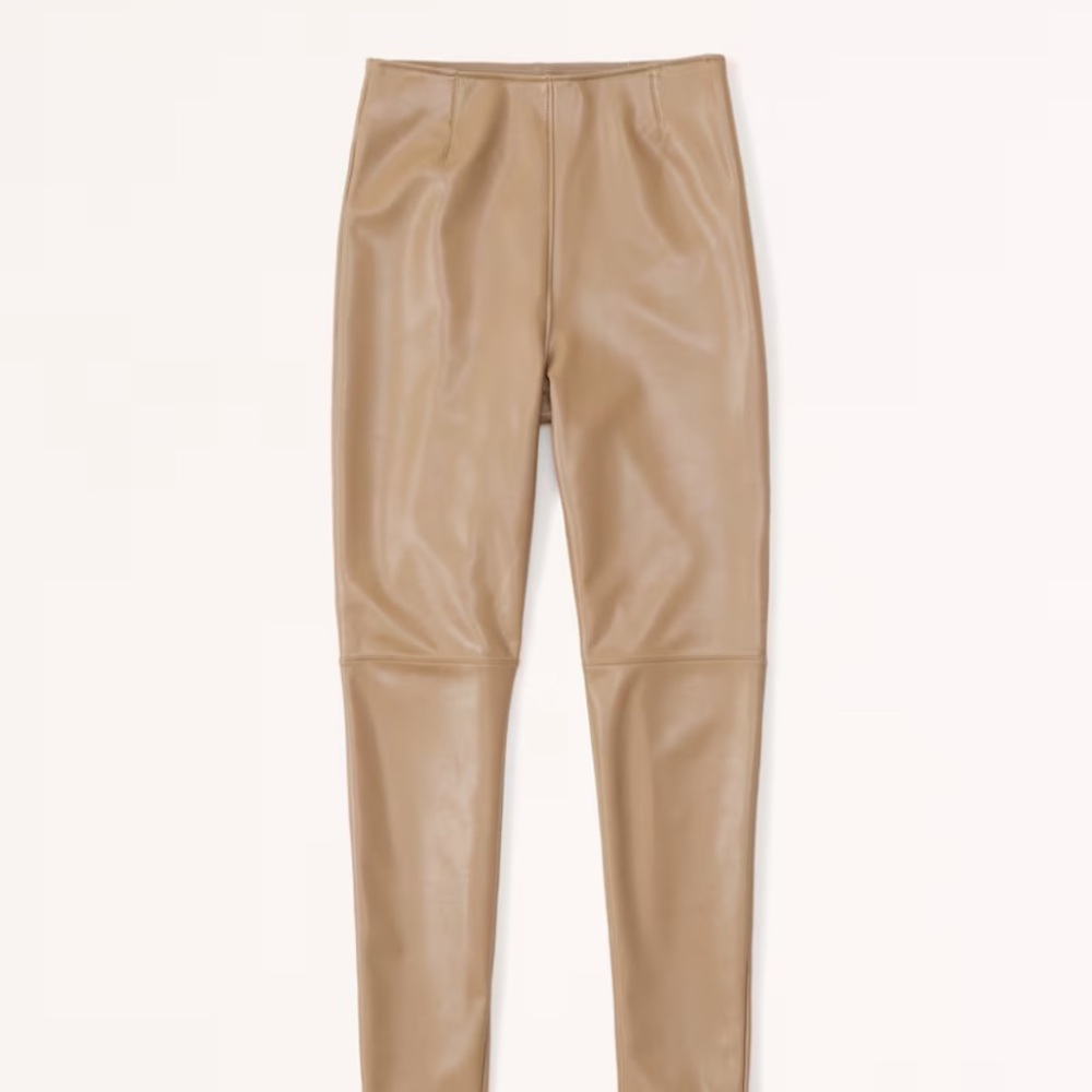 Abercrombie & Fitch Brown Vegan Leather Leggings
